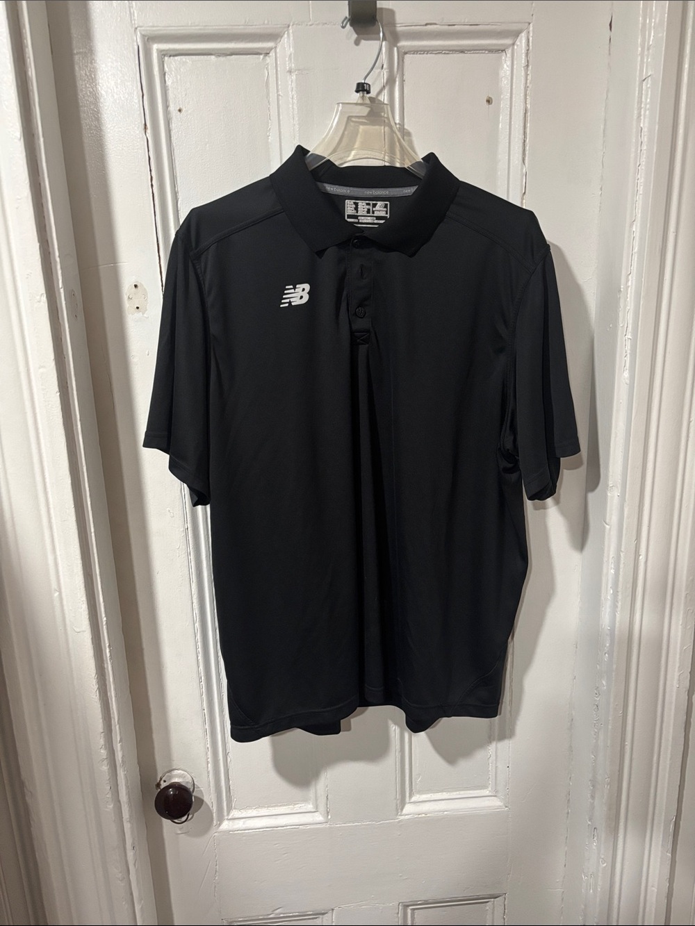 New Balance Men’s Black Short-Sleeve Polo
